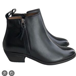 Black Leather Ankle Boots